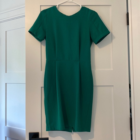 Topshop Fitted Emerald Green Dress - Picture 1 of 7
